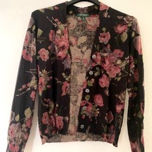 Ralph Lauren Floral Cardigan Medium
